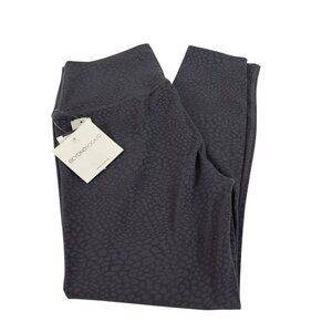 Beyond Yoga High Waist Midi Leggings Womens Large Gray Black Print